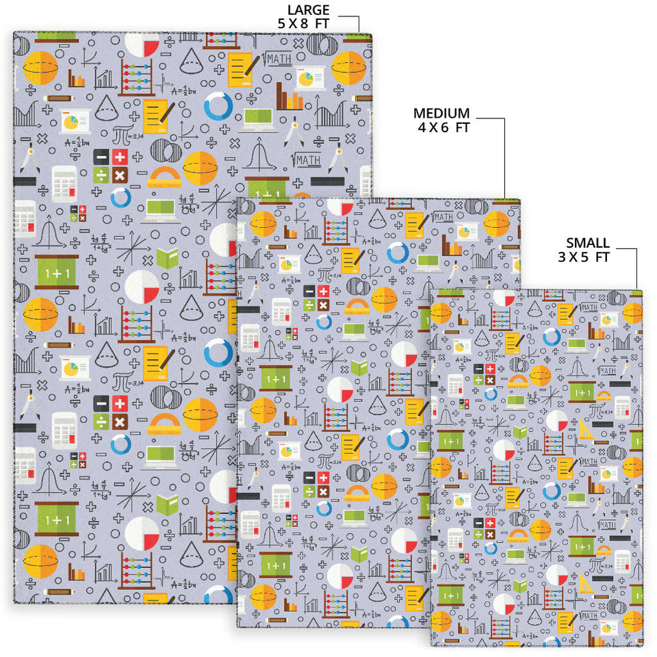 Math Pattern Print Design 04 Area Rug