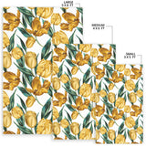 Yellow Tulips Pattern Area Rug