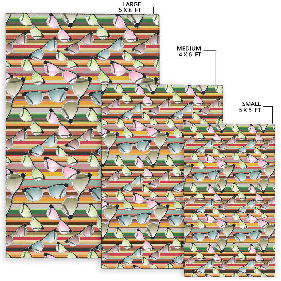 Sun Glasses Pattern Print Design 02 Area Rug