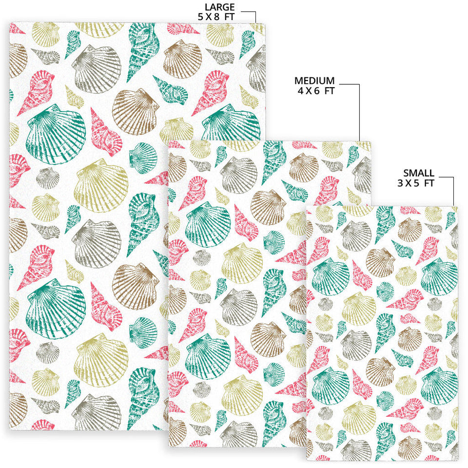 Colorful Shell Pattern Area Rug