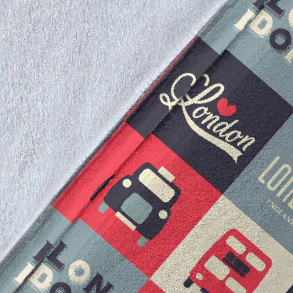 British Pattern Print Design 05 Premium Blanket