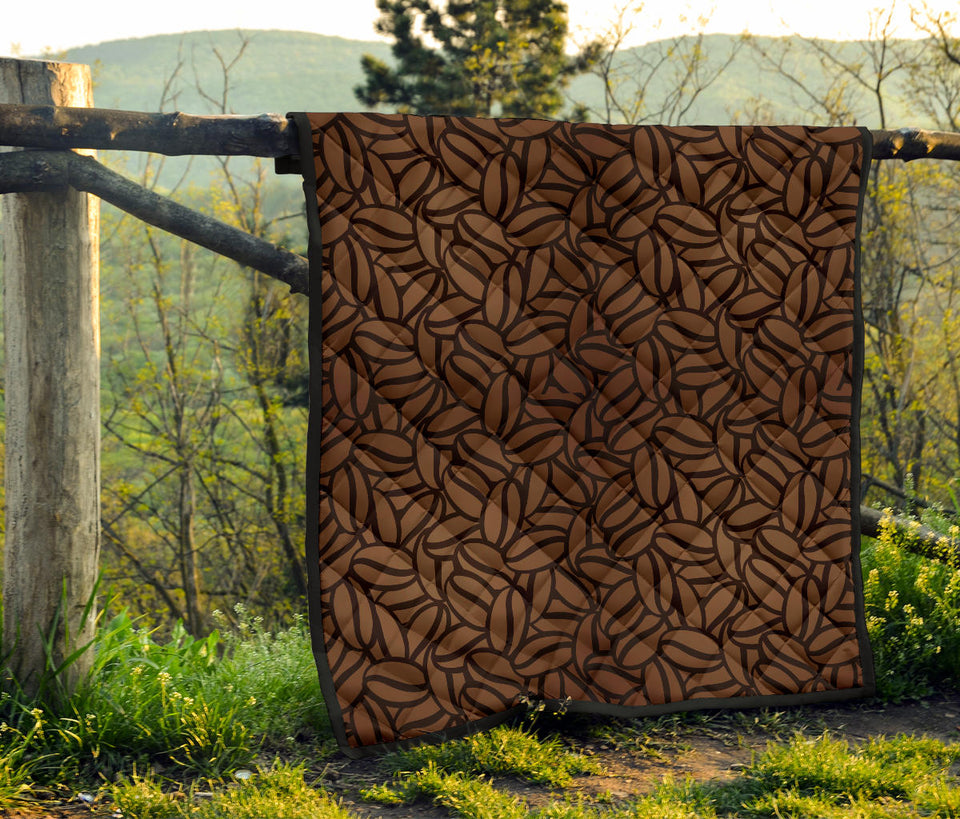 Coffee Bean Pattern Premium Quilt