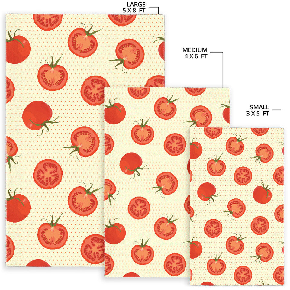 Tomato Dot Background Area Rug