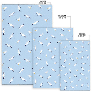 Seagull Pattern Print Design 02 Area Rug