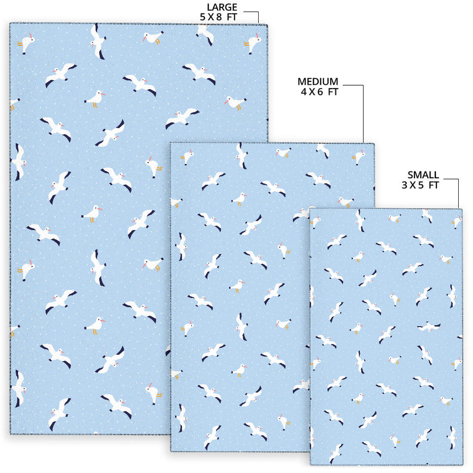 Seagull Pattern Print Design 02 Area Rug