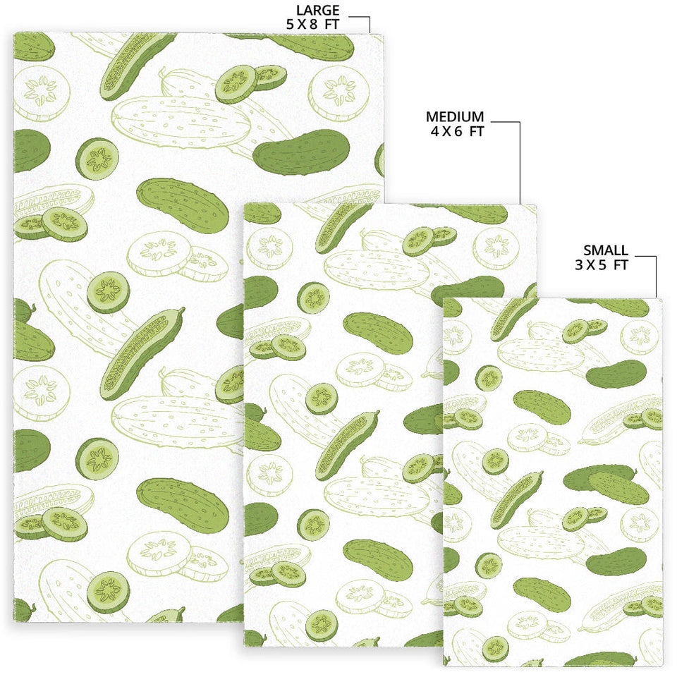 Cucumber Sketch Pattern Area Rug