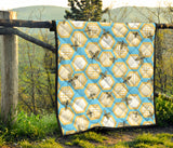 Bee Honeycomb Pattern Premium Quilt