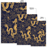 Gold Dragon Pattern Area Rug