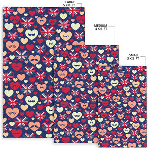 British Pattern Print Design 02 Area Rug