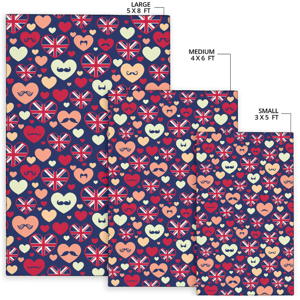British Pattern Print Design 02 Area Rug