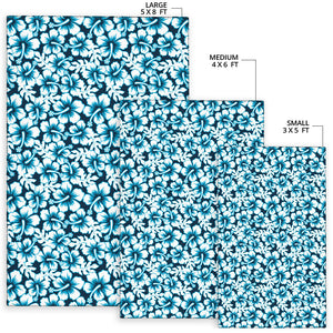 Hibiscus Pattern Print Design 04 Area Rug