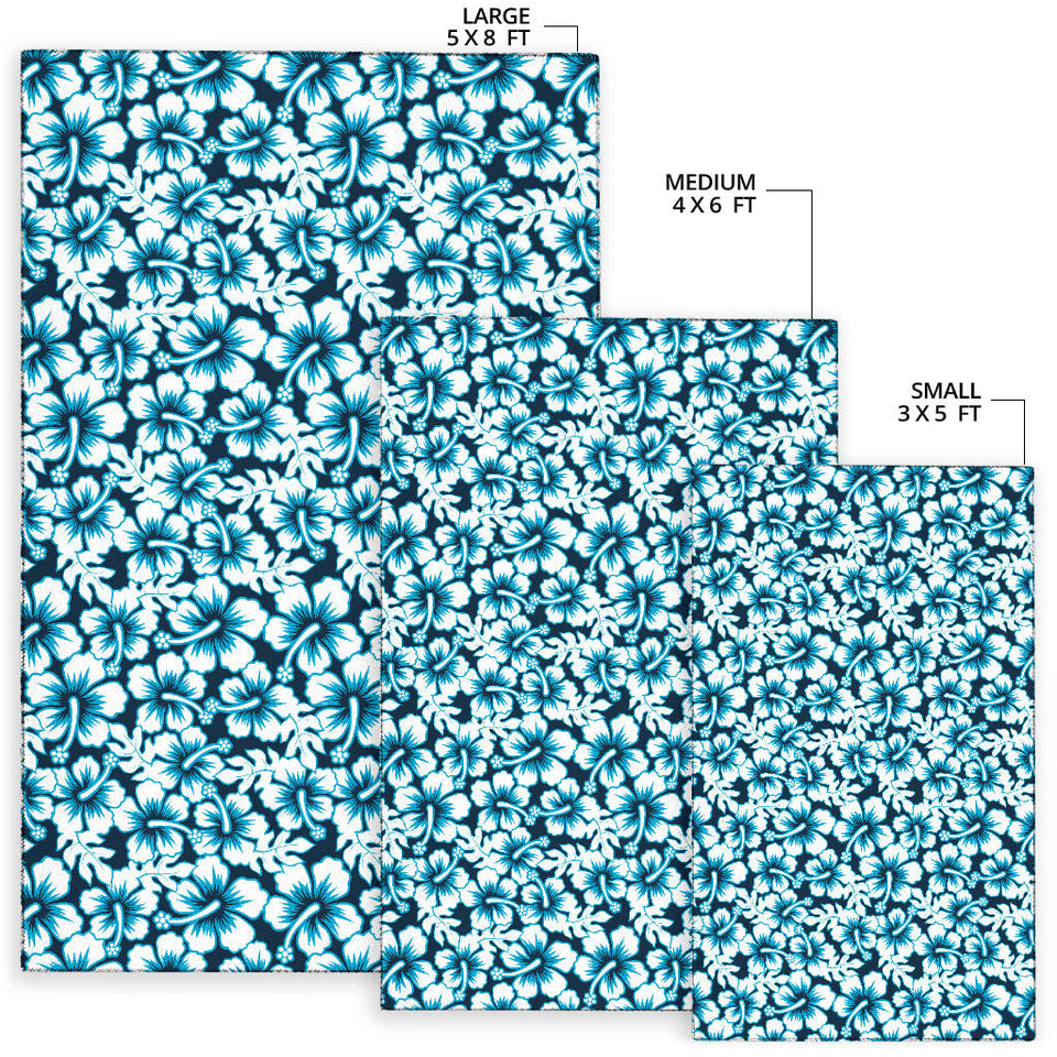 Hibiscus Pattern Print Design 04 Area Rug