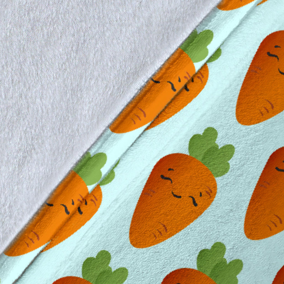 Carrot Pattern Print Design 03 Premium Blanket