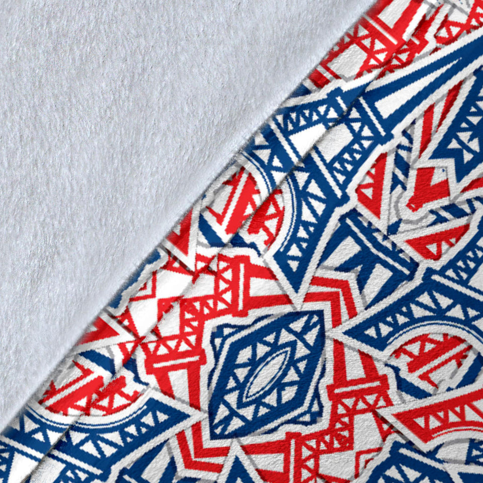 Eiffel Tower Pattern Print Design 02 Premium Blanket