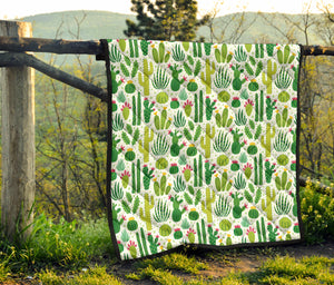 Cactus Pattern Premium Quilt