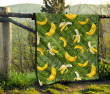 Banana Palm Leaves Pattern Premium Quilt
