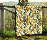 Yellow Tulips Pattern Premium Quilt
