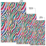 Colorful Zebra Skin Pattern Area Rug