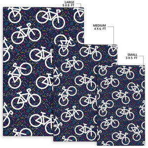 Bicycle Pattern Print Design 03 Area Rug