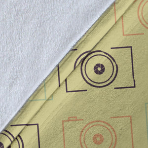 Camera Pattern Print Design 01 Premium Blanket
