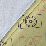 Camera Pattern Print Design 01 Premium Blanket