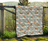 Beautiful Deers Winter Christmas Premium Quilt