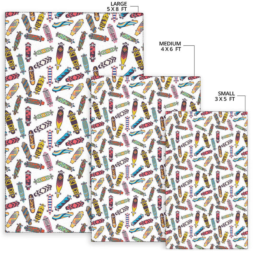 Skate Board Pattern Print Design 05 Area Rug