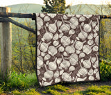 Garlic Bulb Dark Background Premium Quilt