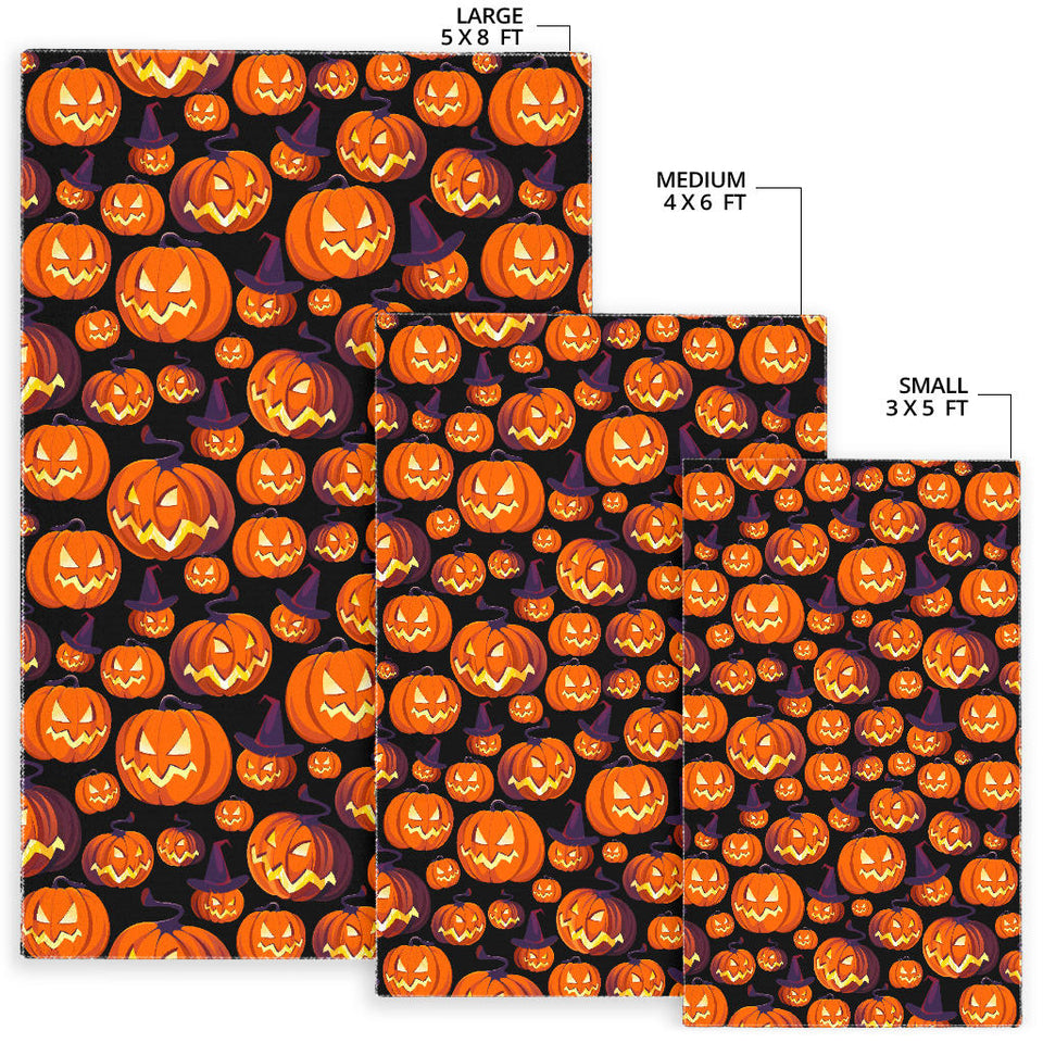 Halloween Pumpkin Pattern Area Rug