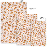 Cute Corgis Pattern Pink Background Area Rug