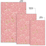 Bicycle Pattern Print Design 02 Area Rug