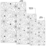 Spider Web Cobweb Pattern White Background Area Rug