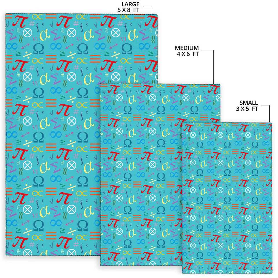 Math Pattern Print Design 02 Area Rug