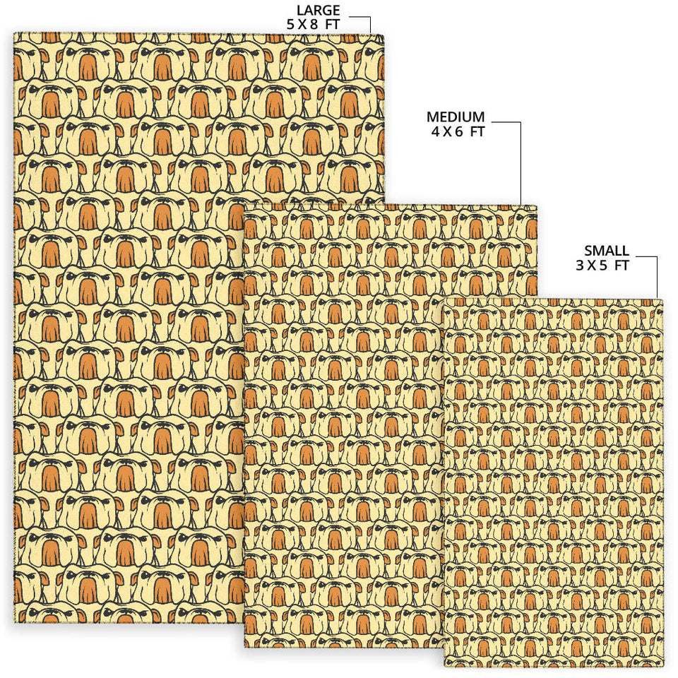 English Bulldog Pattern Print Design 02 Area Rug