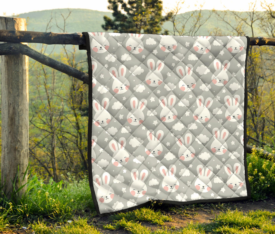 Rabbit Cloud Pattern Premium Quilt