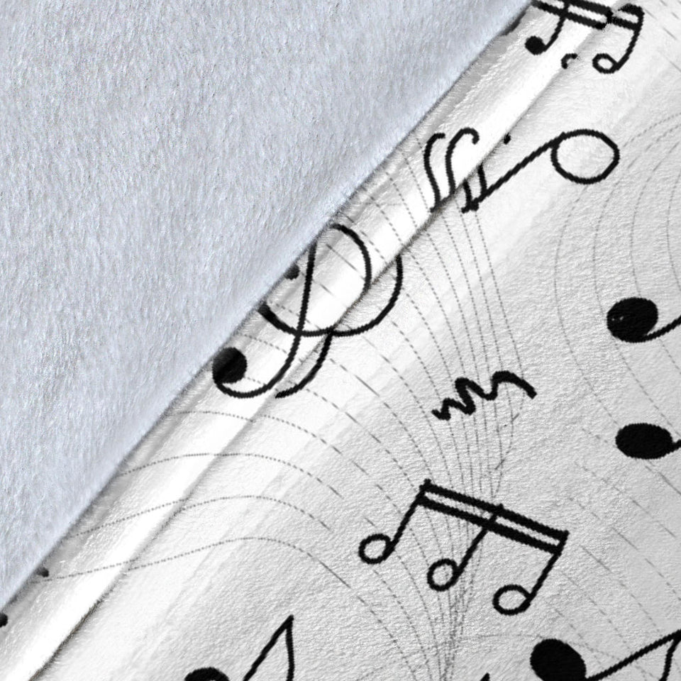 Music Notes Pattern Print Design 04 Premium Blanket