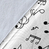 Music Notes Pattern Print Design 04 Premium Blanket