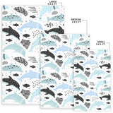 Cute Dolphins Childish Style Pattern Area Rug