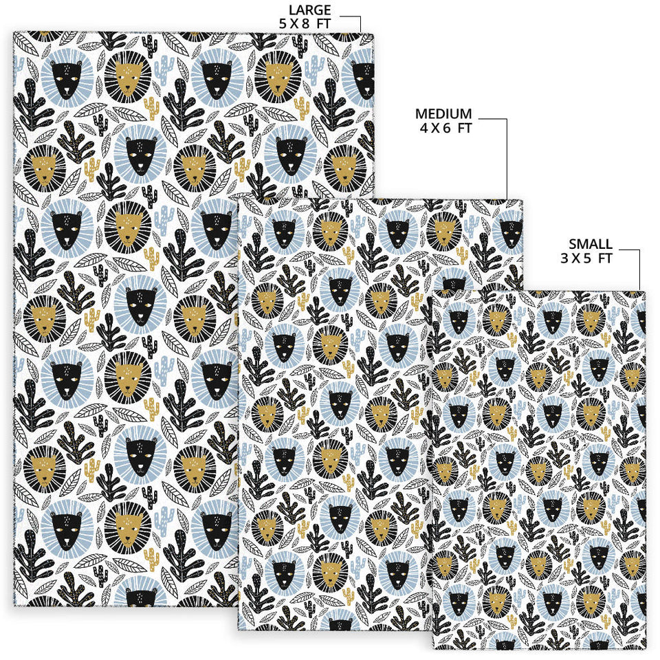 Lion Pattern Print Design 05 Area Rug