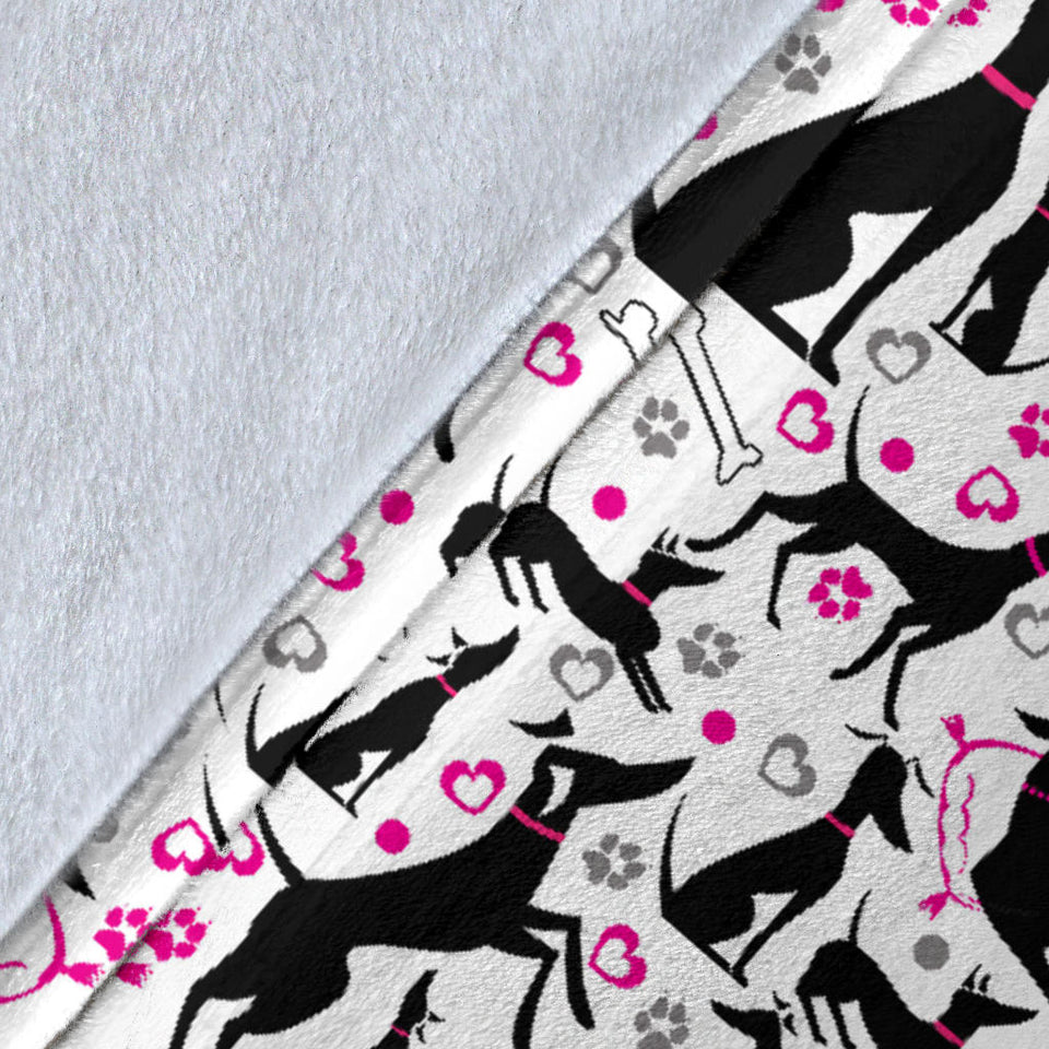 Greyhound Pattern Print Design 02 Premium Blanket