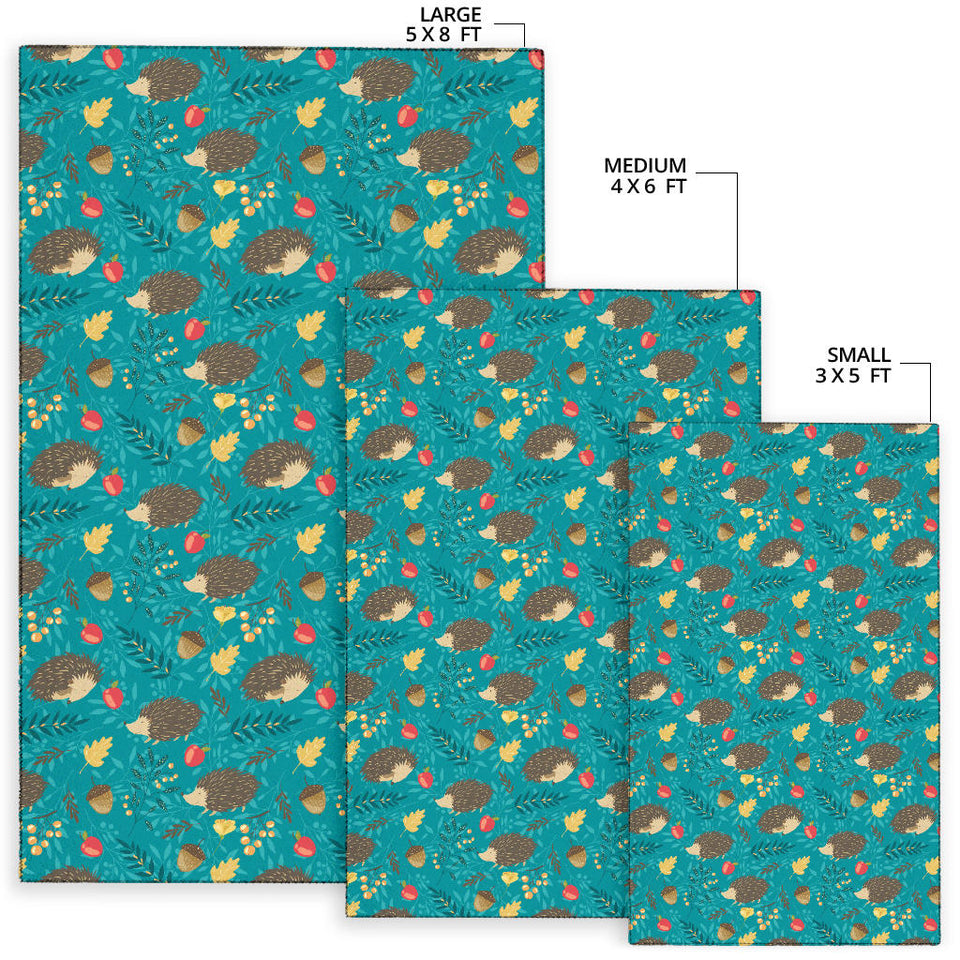 Hedgehog Pattern Print Design 01 Area Rug