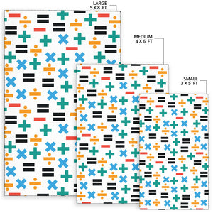 Math Pattern Print Design 05 Area Rug