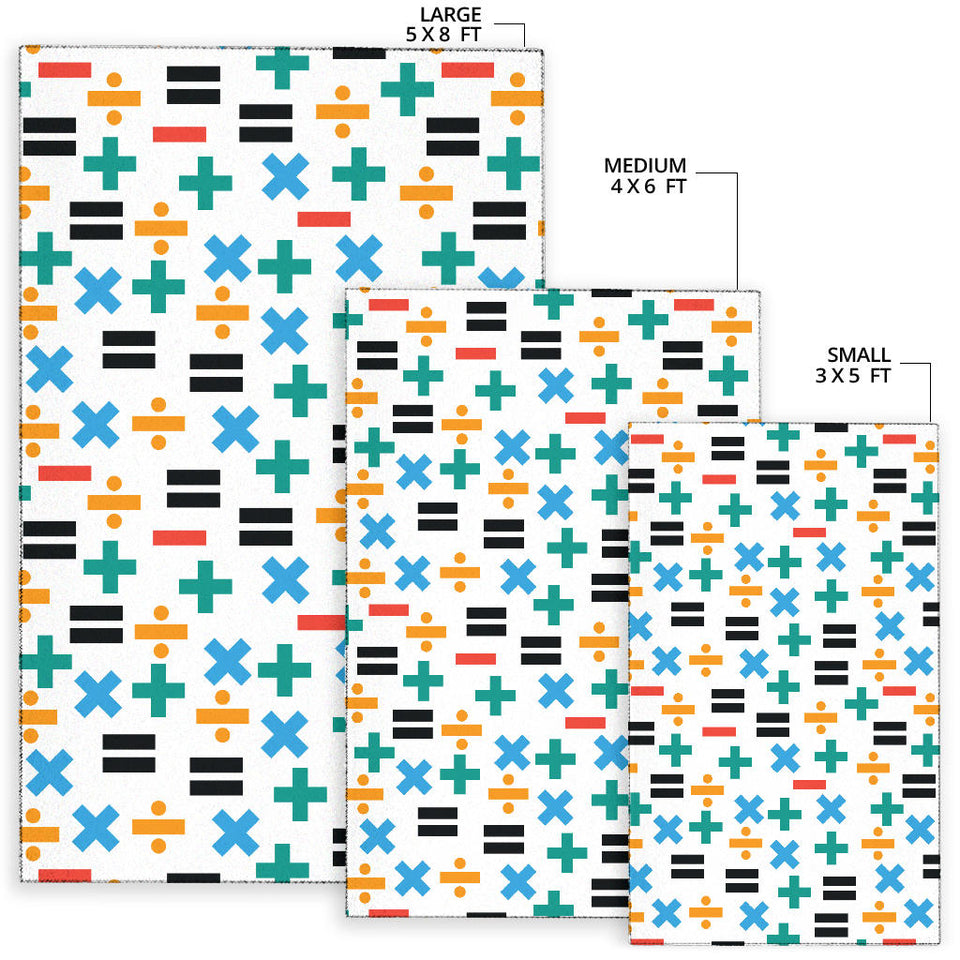 Math Pattern Print Design 05 Area Rug
