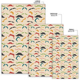 Mustache Beard Pattern Print Design 03 Area Rug