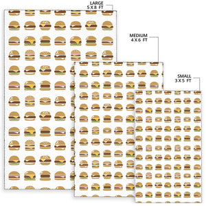 Hamburger Pattern Print Design 02 Area Rug