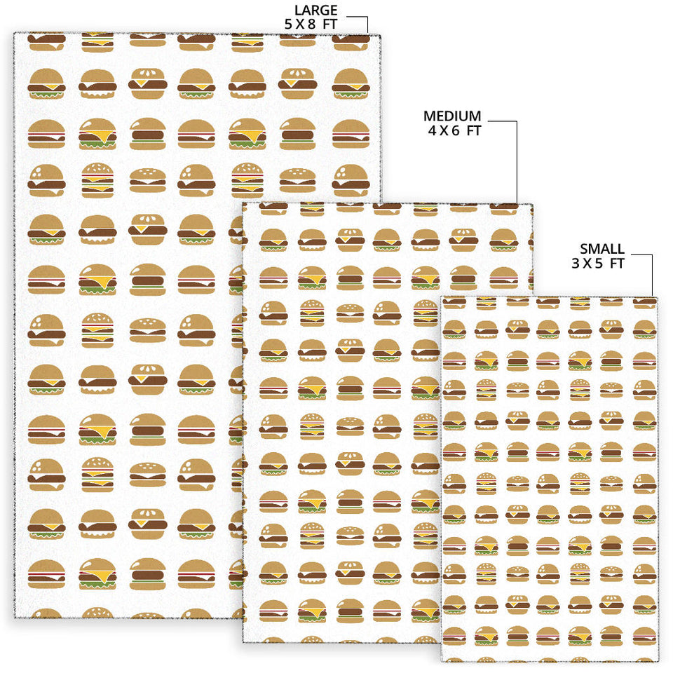 Hamburger Pattern Print Design 02 Area Rug