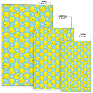 Duck Toy Pattern Print Design 03 Area Rug