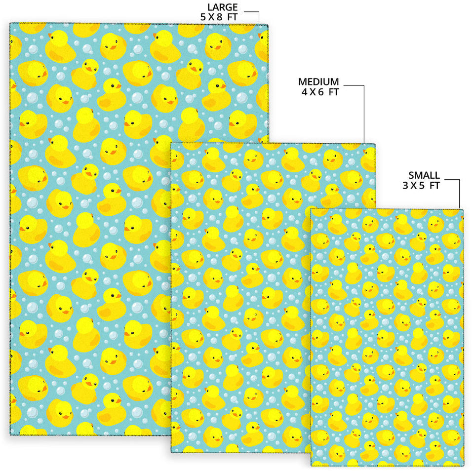 Duck Toy Pattern Print Design 03 Area Rug