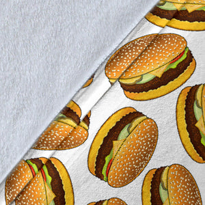 Hamburger Pattern Print Design 03 Premium Blanket