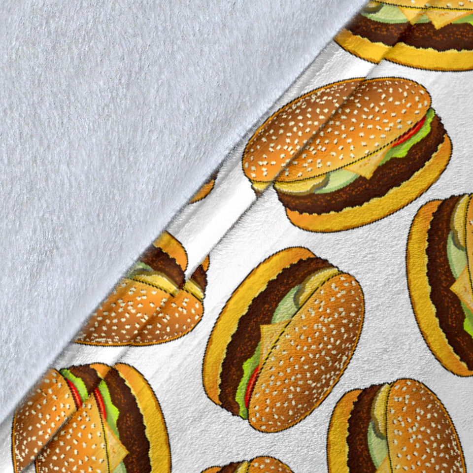 Hamburger Pattern Print Design 03 Premium Blanket